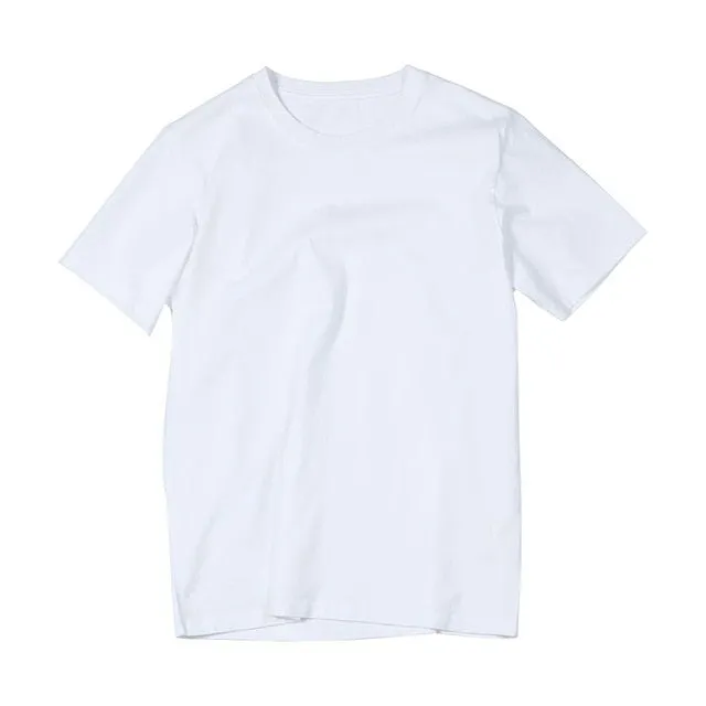 SIMWOOD 2020 Summer new 100% cotton t-shirt men o-neck solid color t shirt basic tees plus size short sleeve tops 190402