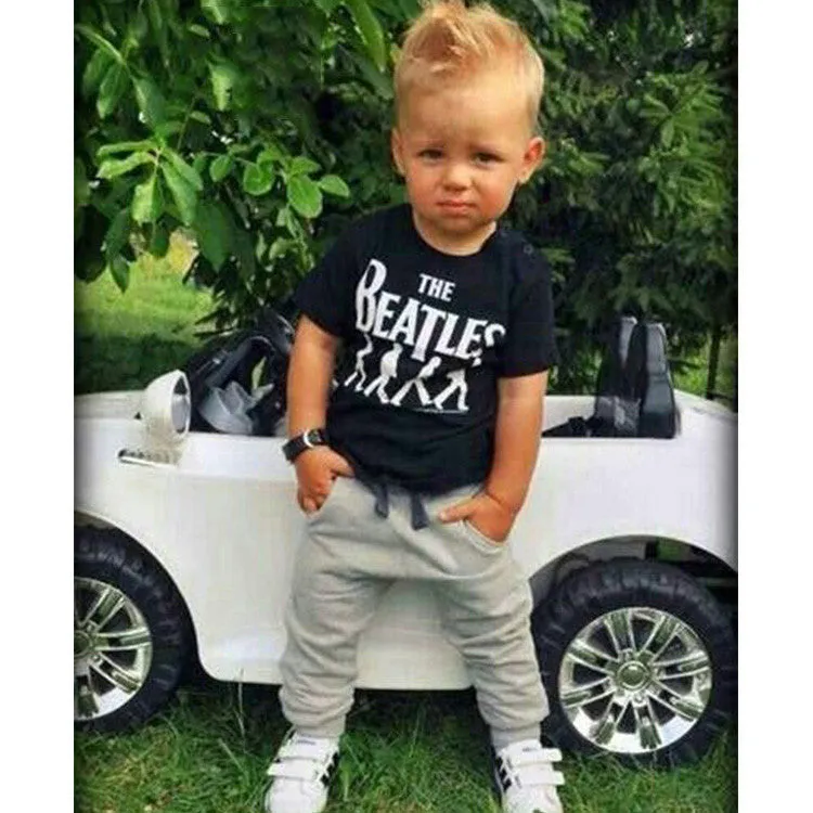 Summer style sports suit fashion baby boy clothing set Soft Breathable Modal Fabric