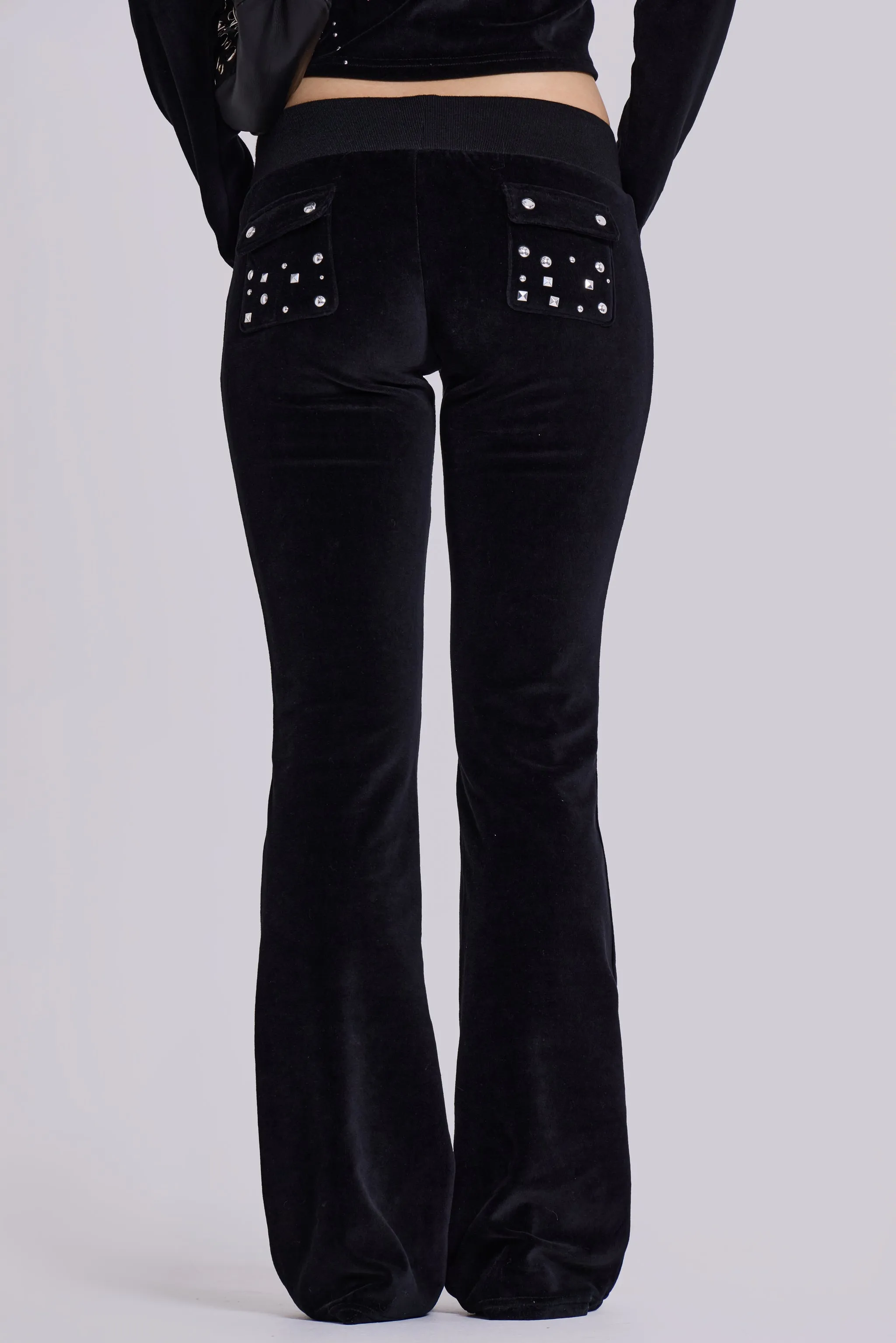 Superset Studded Velour Bootcut Trousers