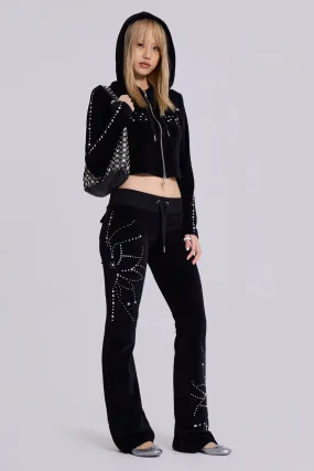 Superset Studded Velour Bootcut Trousers