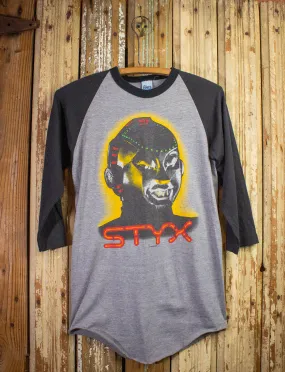 Vintage Styx Kilroy Was Here Tour Raglan Concert T Shirt 1983 Gray/Black Small